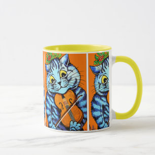 Mug Chat avec violon par Louis Wain Cup