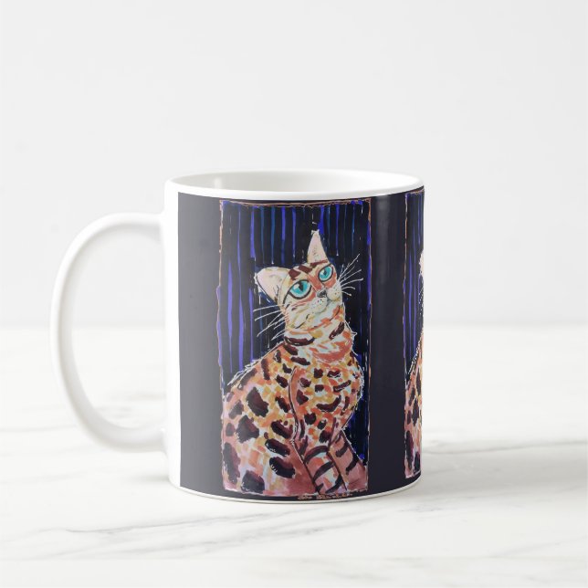Mug Chat Bengal Néo-Noir (Gauche)