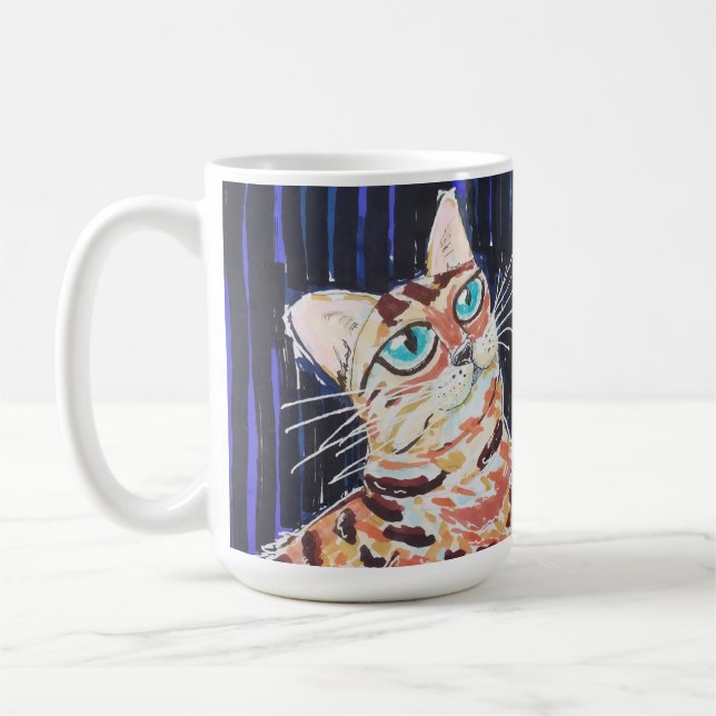 Mug Chat Bengal Néo-Noir (Gauche)