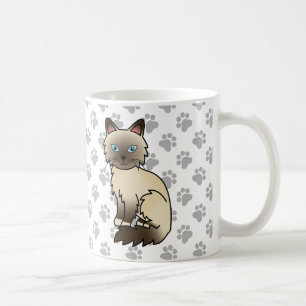 Mug Chat Birman / Ragdoll Point Chocolat & Pattes Mign