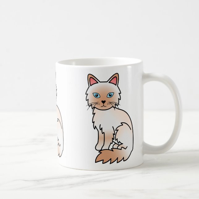 Mug Chat Birman / Ragdoll Point Rouge (Droite)