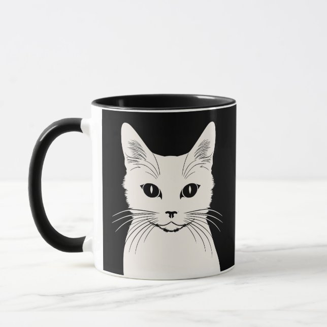 Mug chat blanc (Gauche)