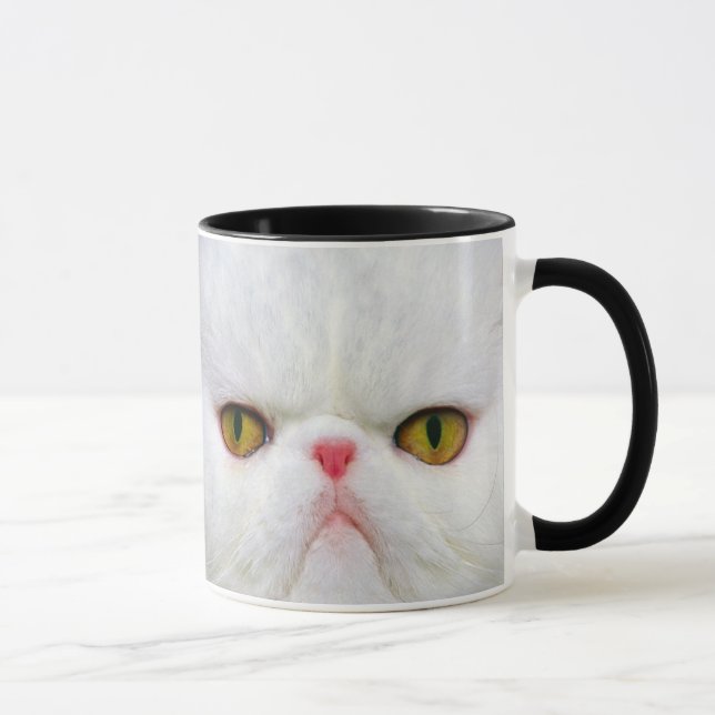 Mug Chat blanc en colère (Droite)