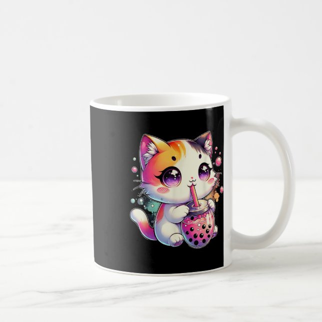 Mug Chat Boba Tea Anime Japonais Kawaii Neko Bubble Te (Droite)
