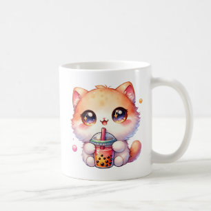 Mug Chat Boire Boba Cute Bubble Thé