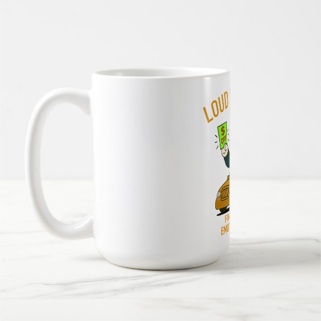 Mug Chat budgétaire bruyant — Financièrement bruyant,  (Gauche)