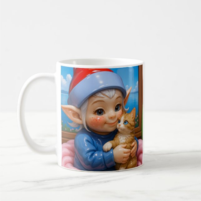 Mug Chat câlin elfe  (Gauche)