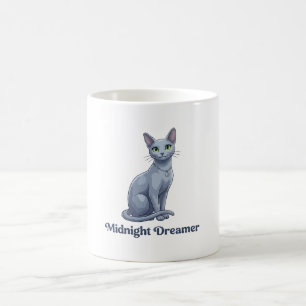 Mug Chat céleste rêveur de minuit