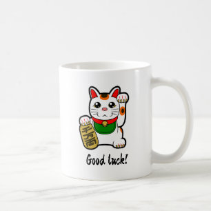 Mug Chat chanceux japonais "Bonne chance"