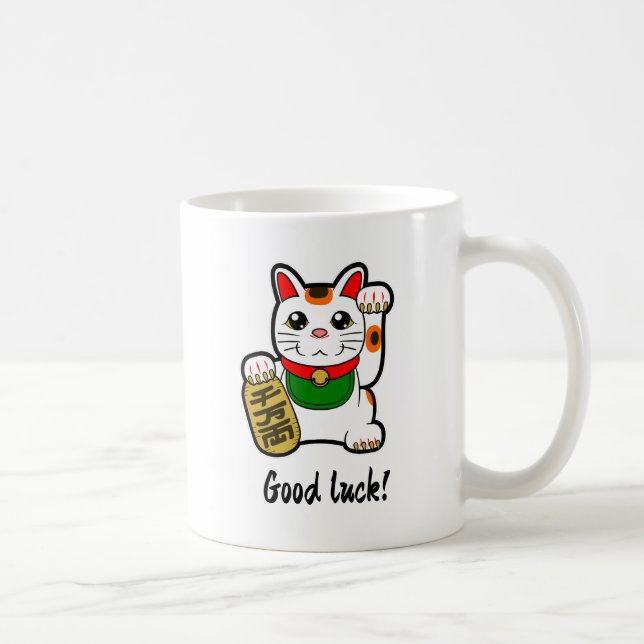 Mug Chat chanceux japonais "Bonne chance" (Droite)