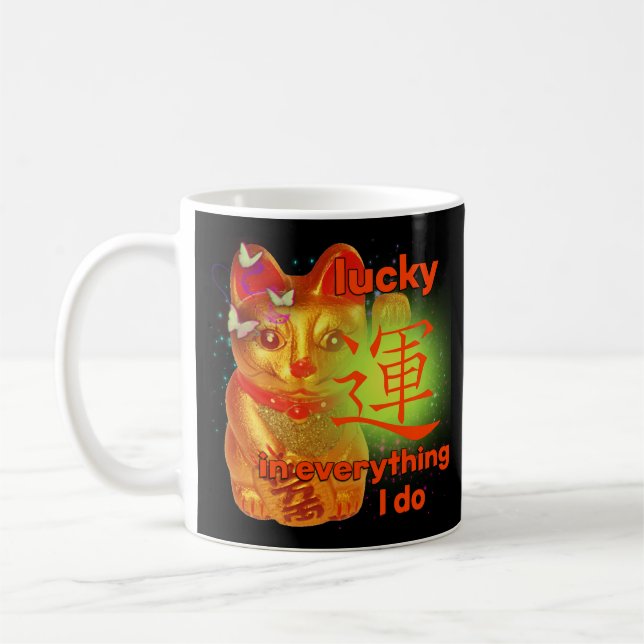Mug Chat Chanceux Maneki Neko Chanceux Dans Tout Ce Qu (Gauche)