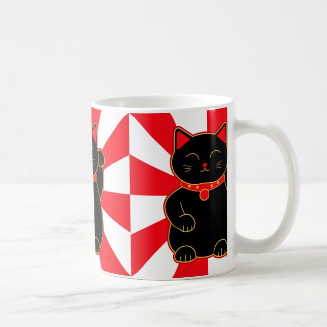 Mug Chat chanceux noir (Droite)