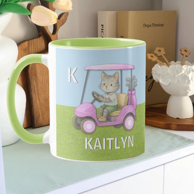 Mug Chat charmant panier rose parfaitement au par (Créateur téléchargé)