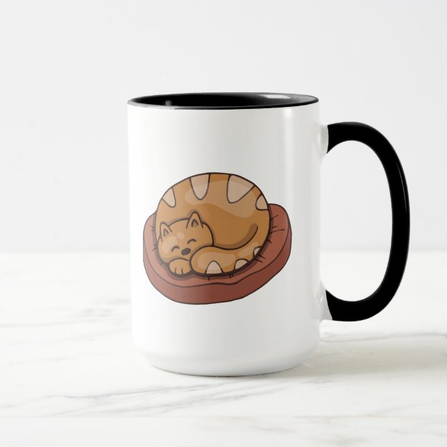 Mug Chat chaton Brown dormant (Droite)