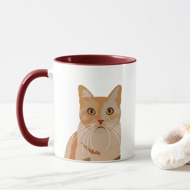 Mug Chat Chaton Mignon Chat  (Avec donut)