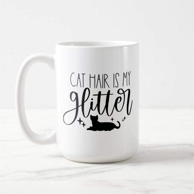 Mug Chat cheveux est ma Parties scintillant (Gauche)