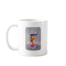 Chat chic de Kitty sur le scooter rose