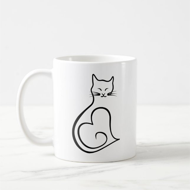 Mug Chat - Cœur (Gauche)