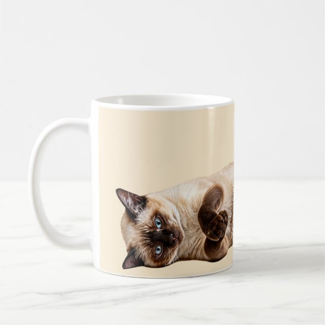 Mug Chat Confortable Siamois (Gauche)