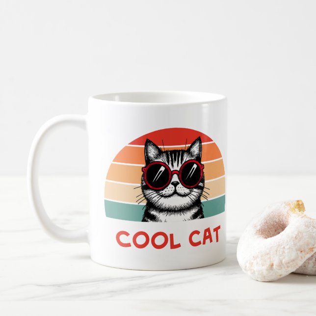 Mug Chat cool 2 (Avec donut)