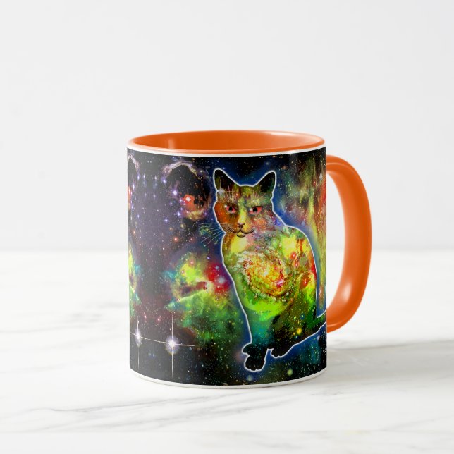 Mug Chat cosmique Omicron (Devant droit)