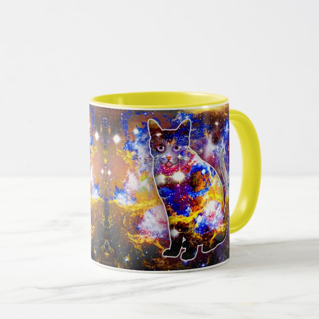 Mug Chat cosmique Psi (Devant droit)