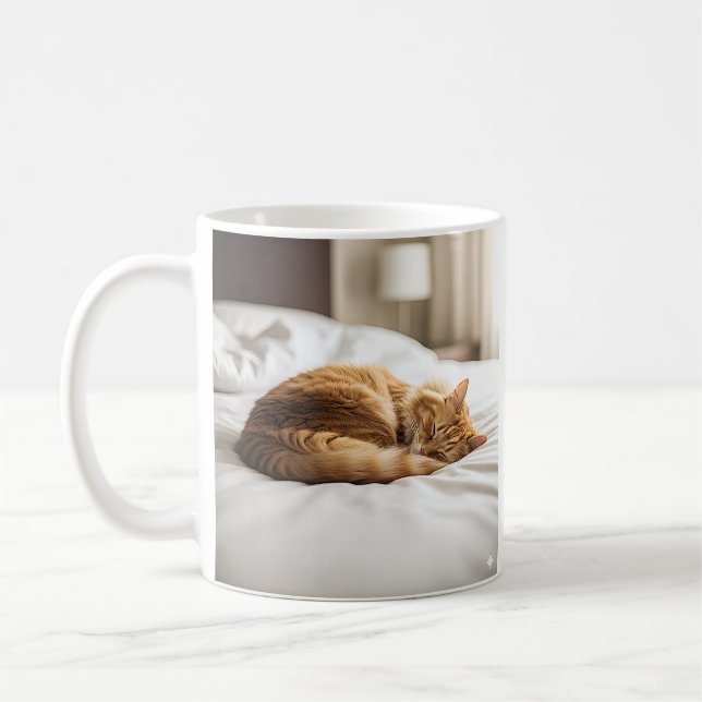 Mug Chat couché confortable (Gauche)