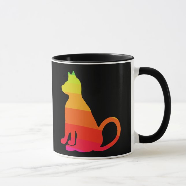 Mug Chat CricketDiane d'amusement d'arc-en-ciel de (Droite)
