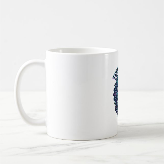 Mug Chat Cyber Techno Drôle Conception Amateur de Chat (Gauche)