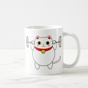 Mug Chat d'accroupissement de Maneki Neko
