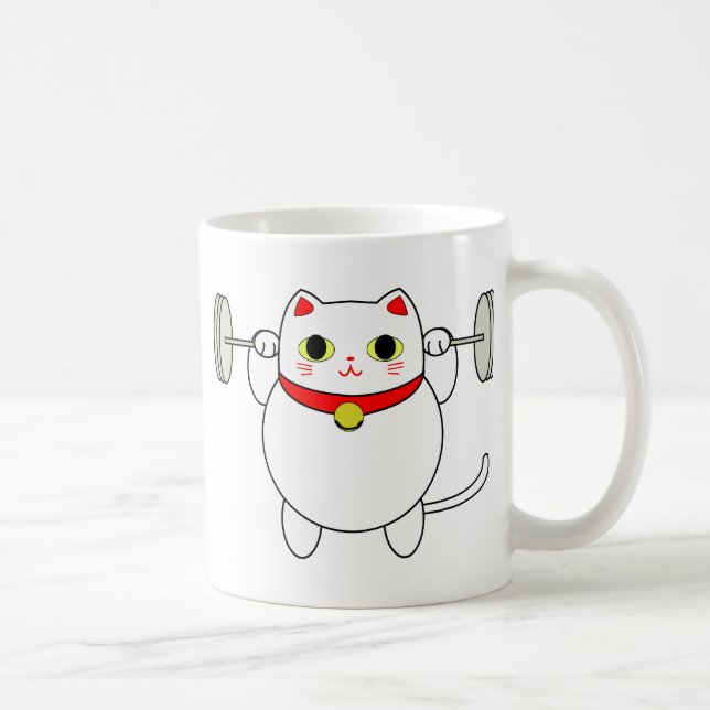 Mug Chat d'accroupissement de Maneki Neko (Droite)