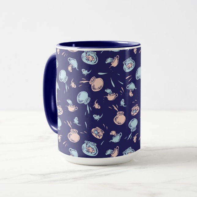 Mug Chat Dans Le Casquette | Le Motif du poisson (Devant gauche)