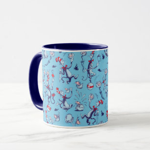 Mug Chat Dans Le Casquette   Motif bleu