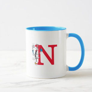 Mug Chat dans le Chapeau Équilibre Monogramme N