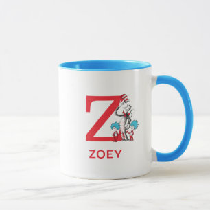 Mug Chat dans le Chapeau, Nom de Chose Une & Monogramm