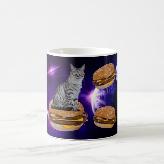 MUG CHAT DANS L'ESPACE AVEC FROMAGES DE FROMAGE (Centre)
