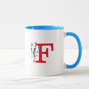 Mug Chat dans l'exploit d'équilibrage de monogramme F