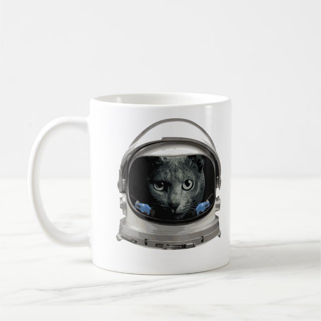Mug Chat d'astronaute de casque d'espace (Gauche)