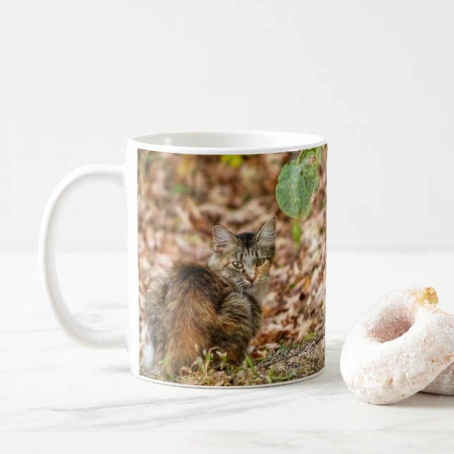 Mug Chat d'automne (Avec donut)