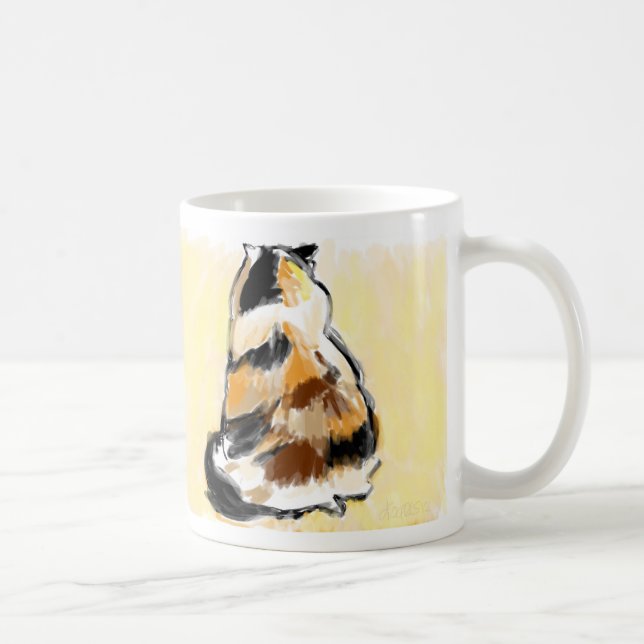 Mug Chat de calicot de dos (Droite)