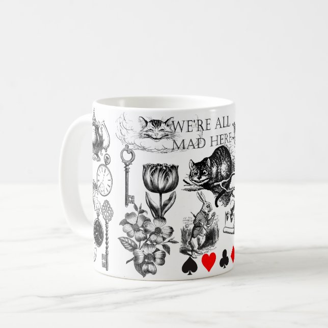 Mug Chat de Cheshire classique alice au pays des merve (Devant gauche)