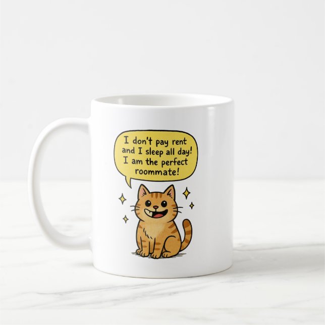 Mug Chat de colocation parfait (Gauche)