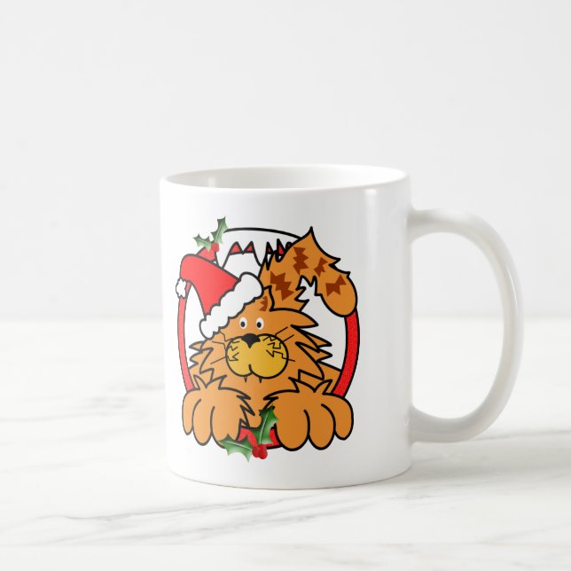 Mug Chat de confiture d'oranges à Noël (Droite)
