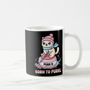 Mug Chat de curling drôle né pour ronronner - T-shirt 