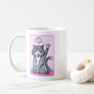 Mug Chat de disco dansant effronté dessin animé Art am