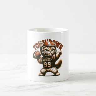 Mug Chat de football américain - Touchdown Purrfection