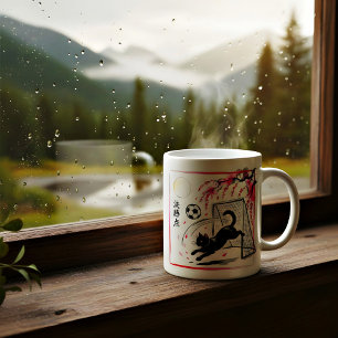 Mug Chat de football fantaisiste de minuit - Amoureux 