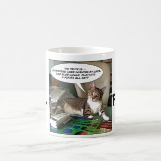 Mug Chat de Funnies velu "avec une souris ? "