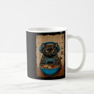 Mug Chat de gamer drôle graphique Ramen japonais Chat 