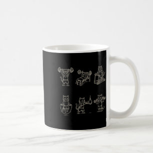 Mug Chat de gym drôle graphique entraînement musculati